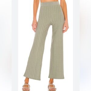 Jonathan Simkhai Celia Women's Ribbed Green Pants